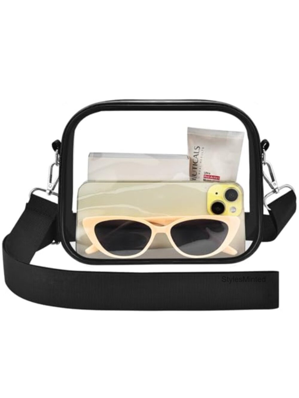 Clear Stadium Approved Bag - Heavy Duty PVC Shoulder Crossbody Purse